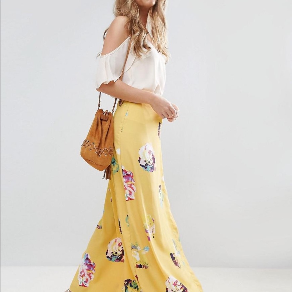 Asos Maxi Floral Wrap Skirt